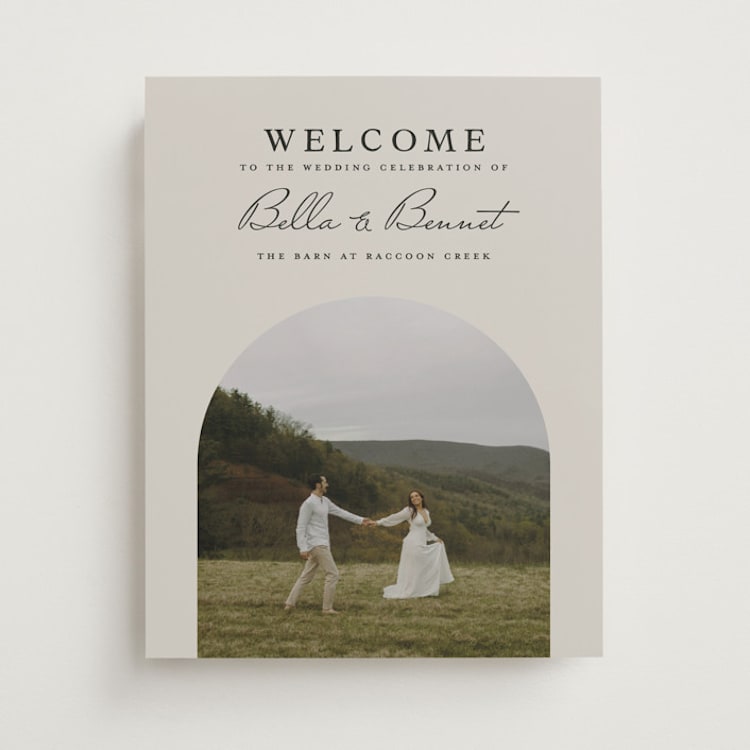 "arch" - Welcome Signs in Champagne by Laura Hamm - Front