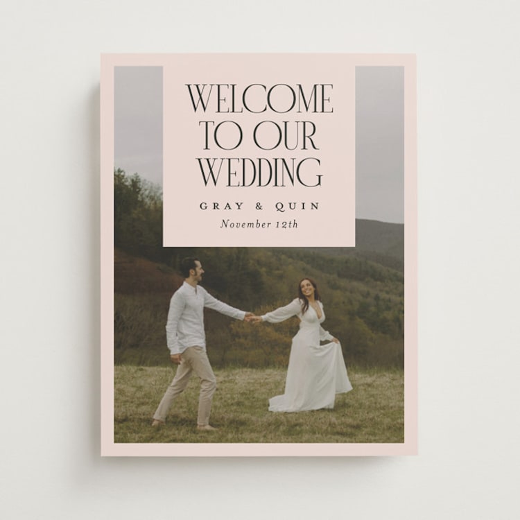 "so picture perfect" - Welcome Signs in Blush by Laura Hamm - Front