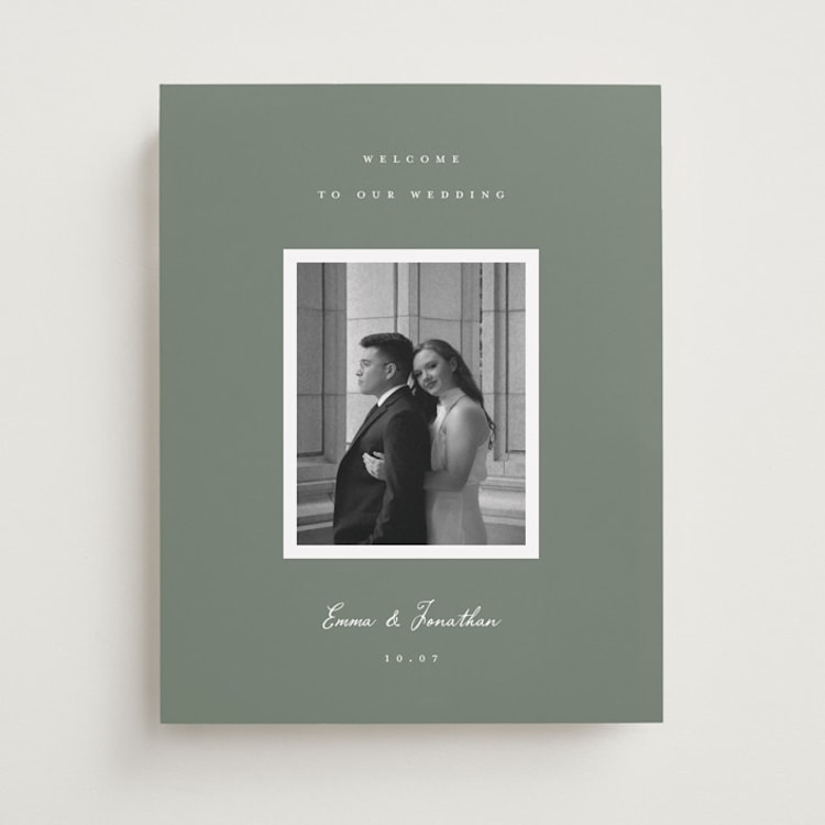 "Vintage Simplicity" - Welcome Signs in Jade by Emily Sabol Goss - Front