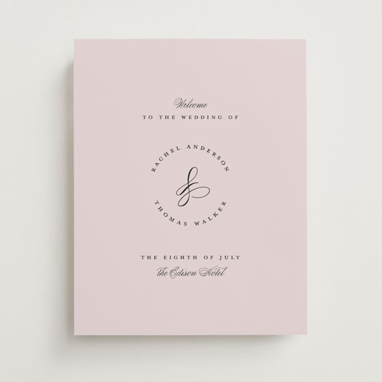 "elegant" - Welcome Signs in Blush by Laura Hamm - Front