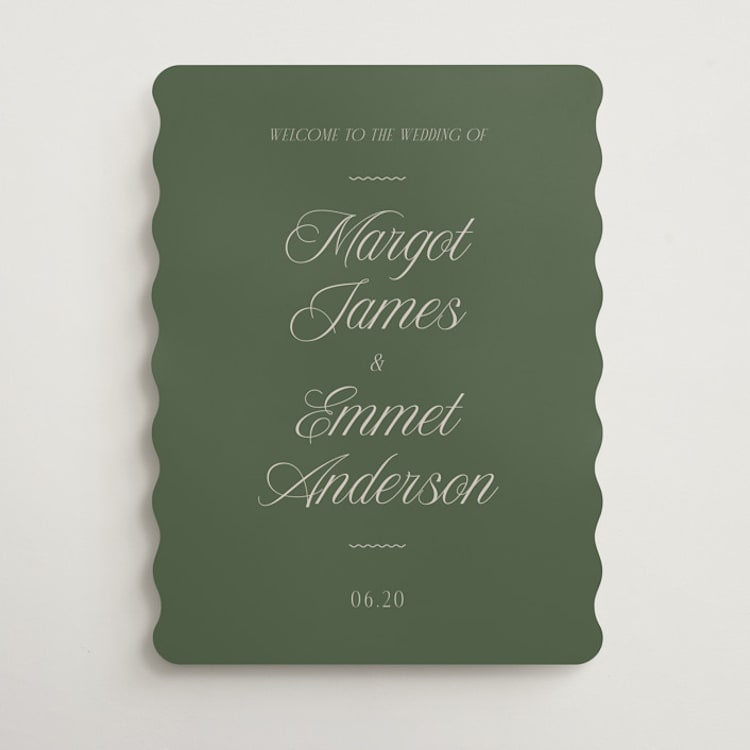 "Southern Formal" - Welcome Signs in Sage by Kat Roberts - Front