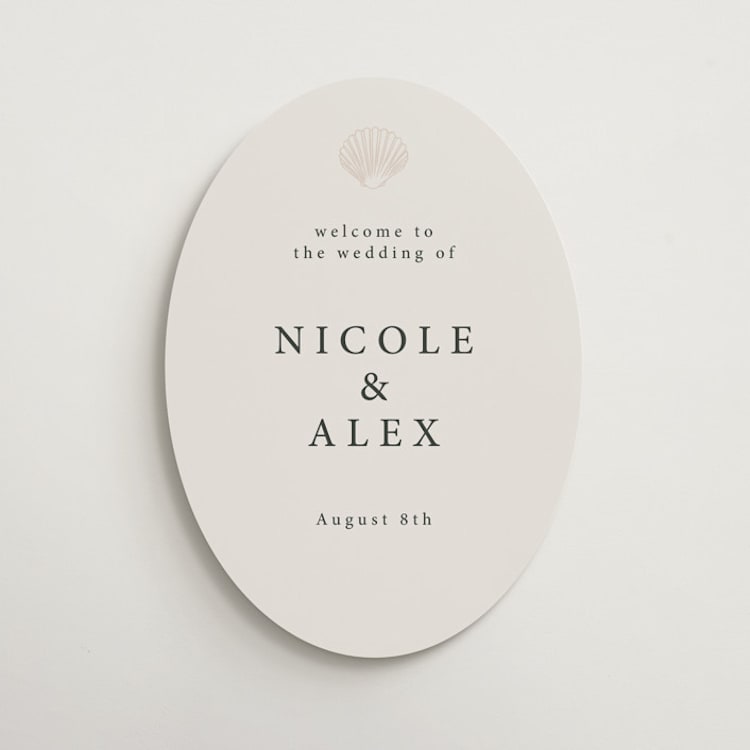 "Simple Seashell" - Welcome Signs in Sand by Hannah Bowman - Front