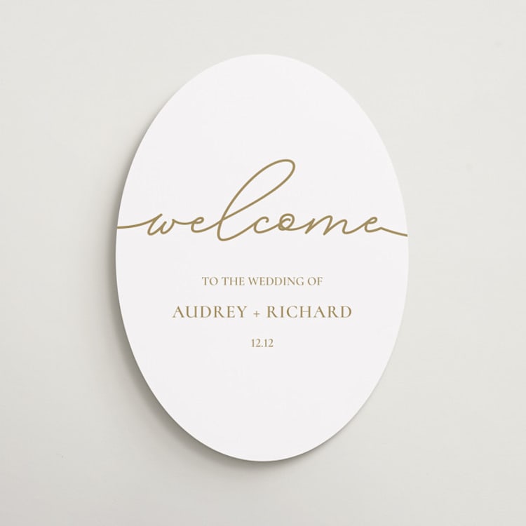 "Luxury" - Welcome Signs in Butterscotch by Huefete - Front