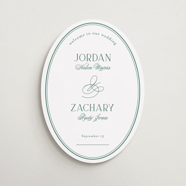 "Fresh Classic" - Welcome Signs in Emerald by letterfix - Front