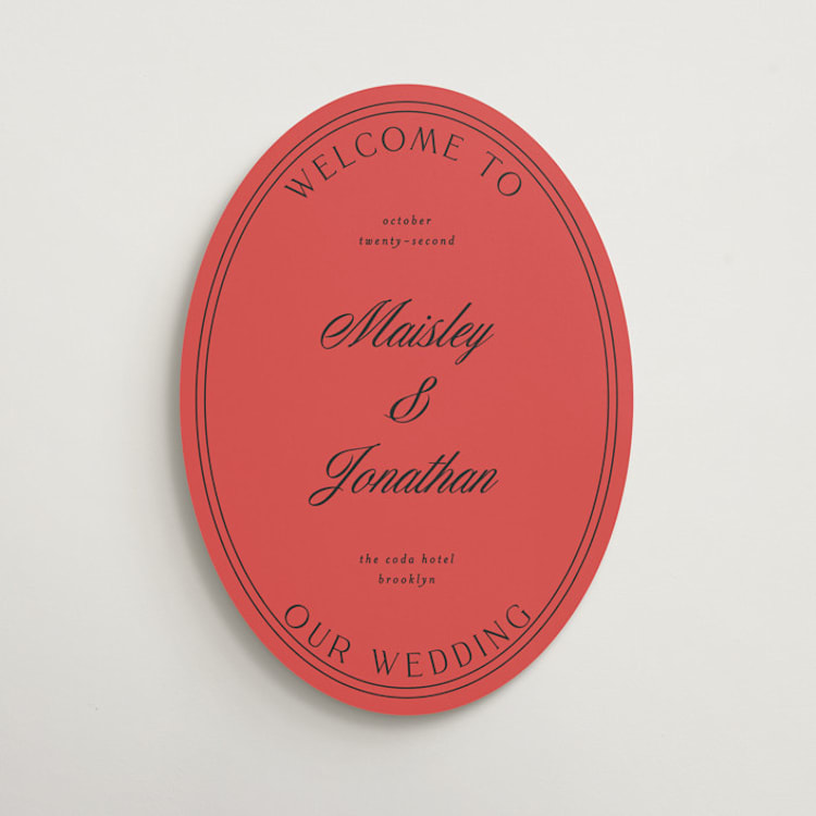 "Modern Romance" - Welcome Signs in Sunset by Emily Sabol Goss - Front