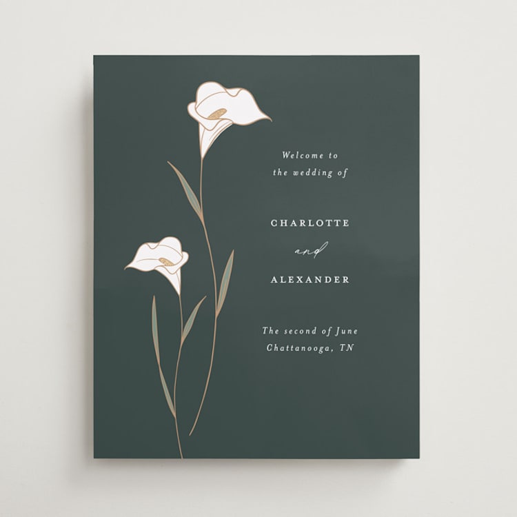 "Elegant Lillies" - Welcome Signs in Forest by Stacey Meacham - Front