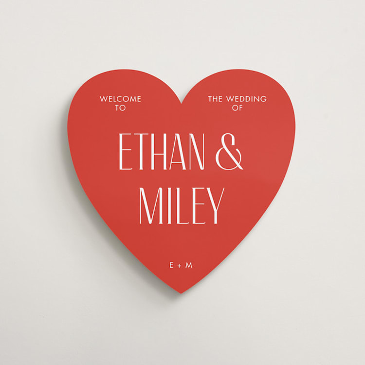 "Headline" - Welcome Signs in Apple by Morgan Kendall - Front