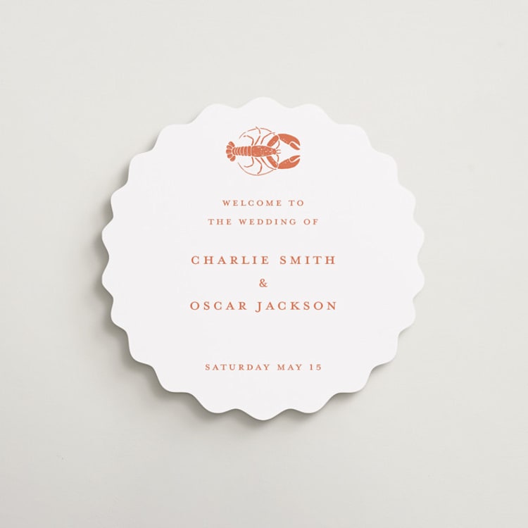 "lobster" - Welcome Signs in Spritz by Pippa Shaw - Front