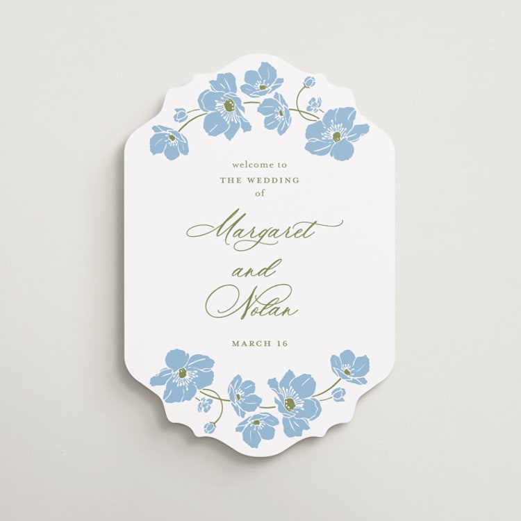 "Anemones" - Welcome Signs in Azure by letterfix - Front
