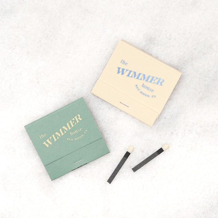 "Bold Family Name House Matchbooks, set of 50" - Matchbooks and Matches in green by ForYourParty