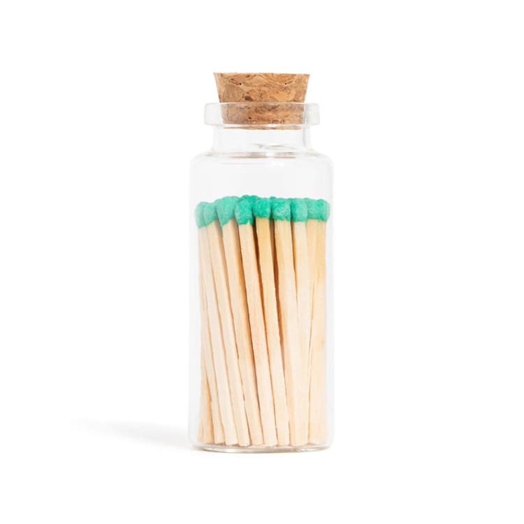 "Green Matchsticks in Medium Corked Vial" - Matchbooks and Matches in green by Summer Hedglin