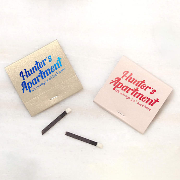 "It's Always 5 O'clock Here Matchbooks, set of 50" - Matchbooks and Matches in gold by ForYourParty