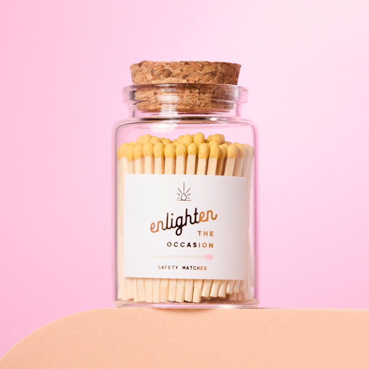 "Lux Mini Match Corked Vial with Yellow Matchsticks" - Matchbooks and Matches in multicolorassorted-colors by Summer Hedglin