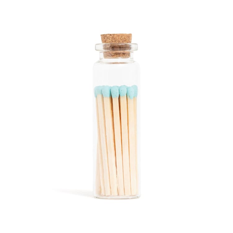 "Baby Blue Matchsticks in Small Corked Vial" - Matchbooks and Matches in blue by Summer Hedglin