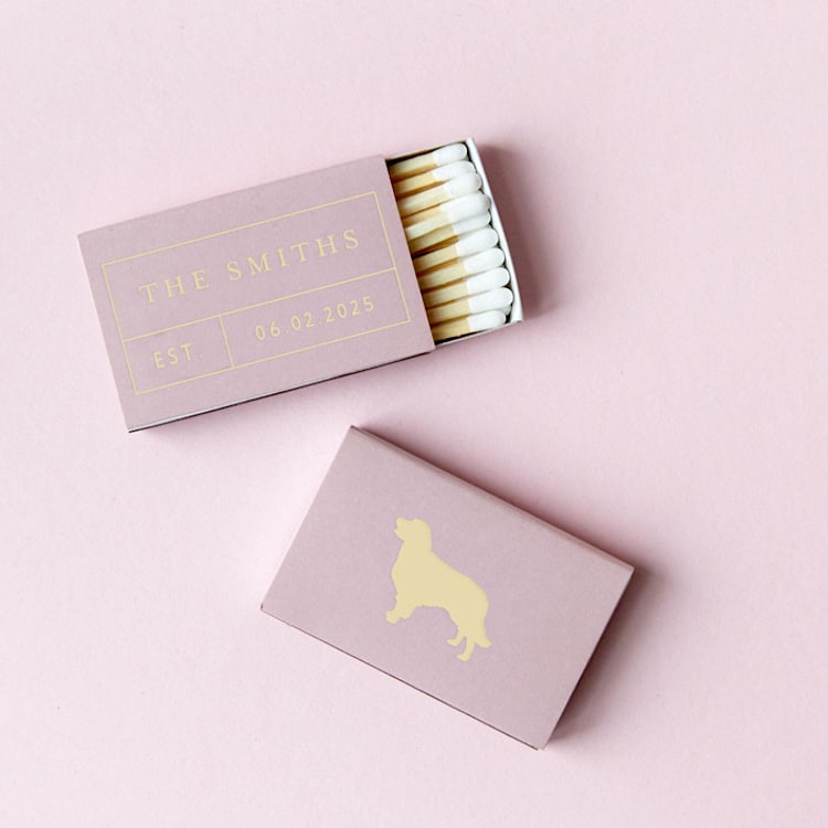 "Family Pet Matchbox, set of 100" - Matchbooks and Matches in pink by ForYourParty