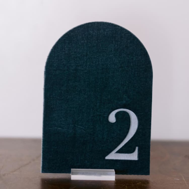 "Table Number - Arch - Tourmaline" - Table Numbers in blue by Velvet Raptor