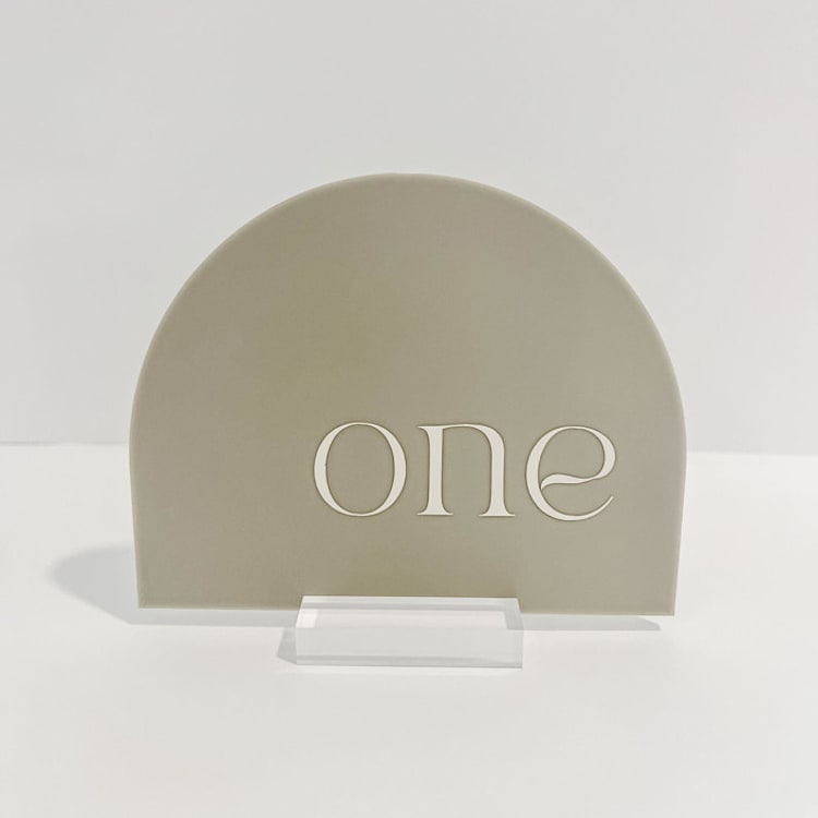 "Acrylic Arch Table Number" - Table Numbers in multicolorassorted-colors by Alexandra Ettis
