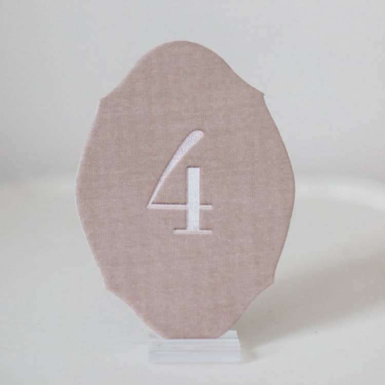 "Oval Table Numbers - Mushroom" - Table Numbers in gold by Velvet Raptor