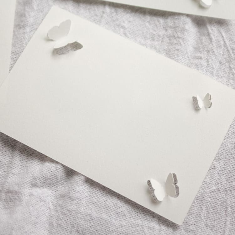 "Blank Place Cards // Butterfly Reverie (set of 15)" - Place and Escort Cards in multicolorassorted-colors by Clover and Lamb