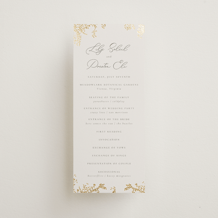 "forever and a day" - Wedding Programs in Luxe Neutral by Design Lotus - Front