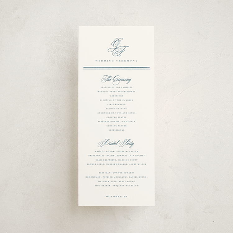 "othellolagkage" - Wedding Programs in Pearl by chocomocacino - Front