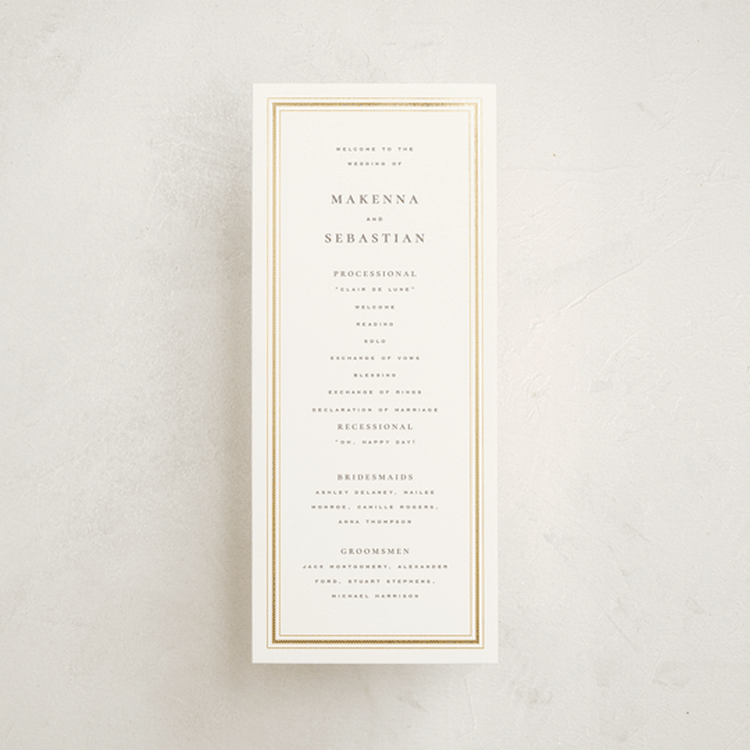 "Hampton" - Wedding Programs in Chantilly by Wildfield Paper Co - Front