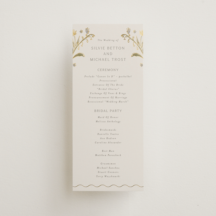"Parisian Garden" - Wedding Programs in Petal by Nicoletta Savod - Front