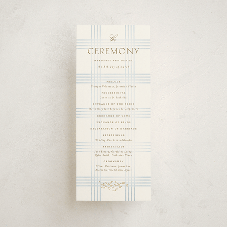 "salt and ivory" - Wedding Programs in Belair by Grae - Front