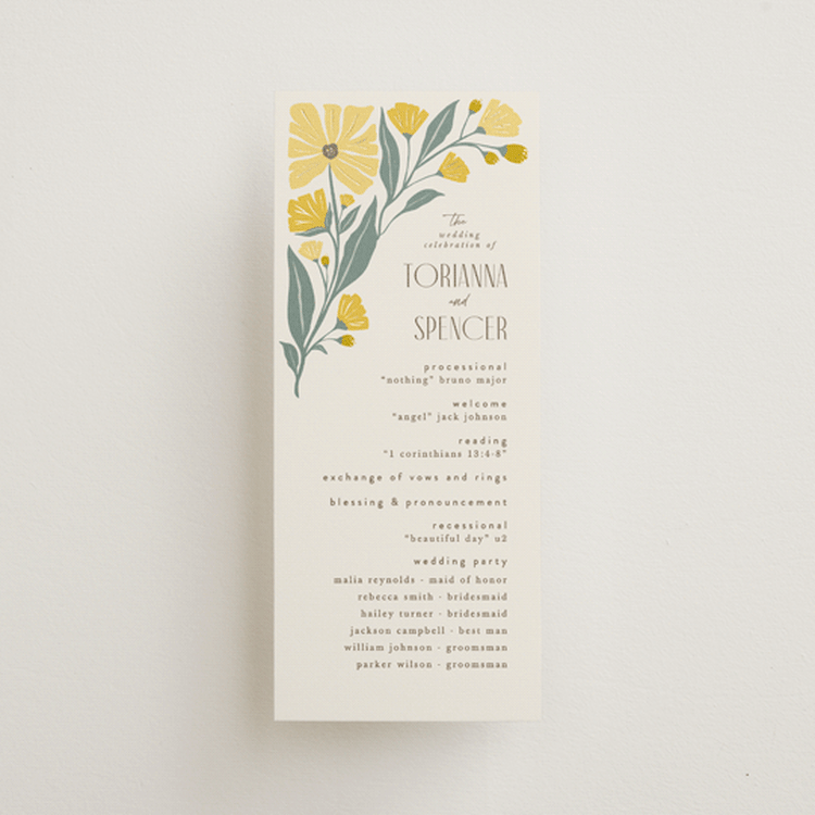 "storybook garden" - Wedding Programs in Buttercup by Karidy Walker - Front