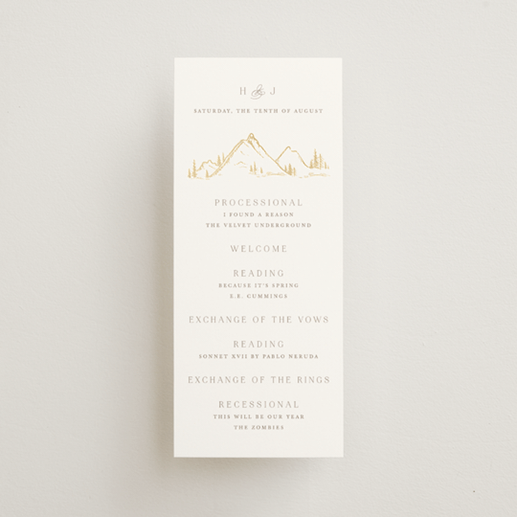 "Colorado" - Wedding Programs in Earth by Mansi Verma - Front