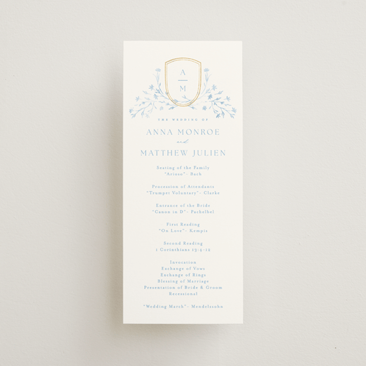 "storybook garden" - Wedding Programs in Bluebell by Kristie Kern - Front
