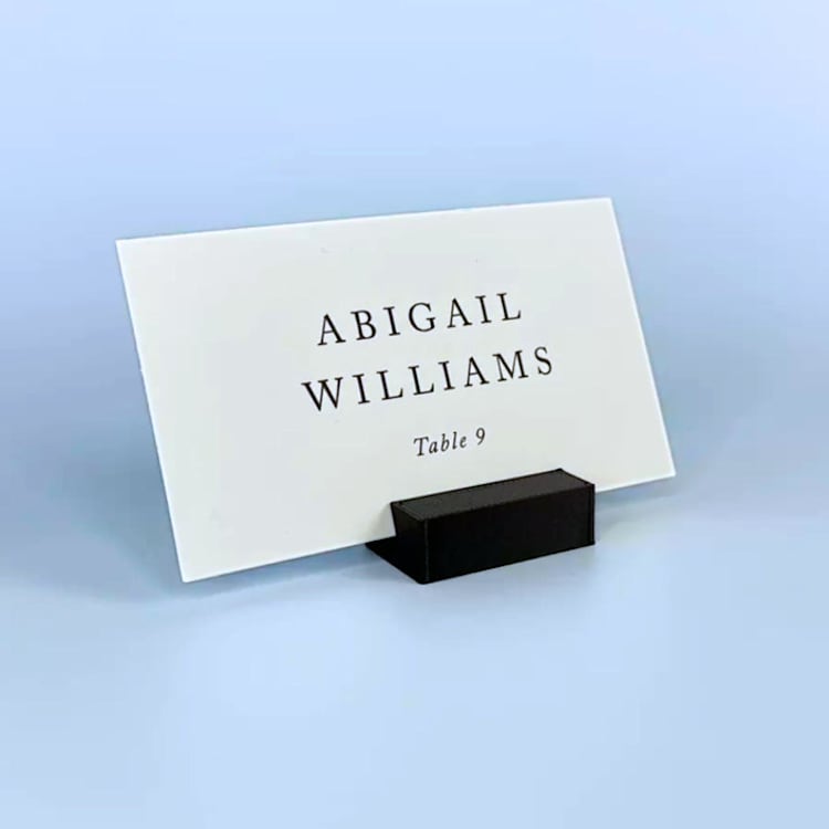 "Black Rectangle Place Card Holder, Set of 25" - Place Card Holders in black by Corduroy Effect