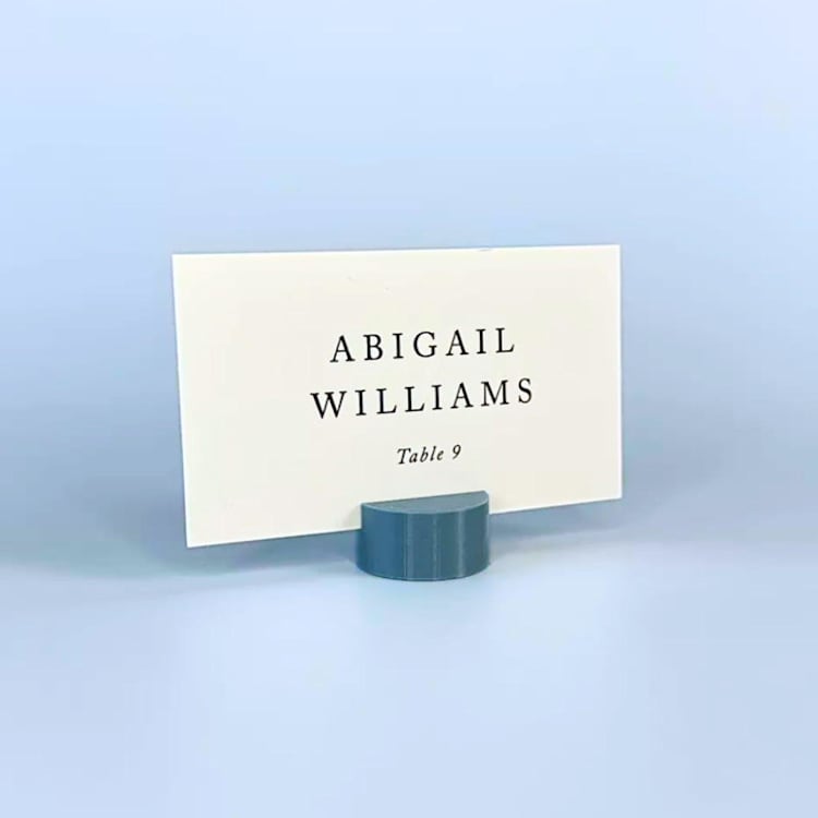 "Dusty Blue Circle Place Card Holder, Set of 25" - Place Card Holders in blue by Corduroy Effect