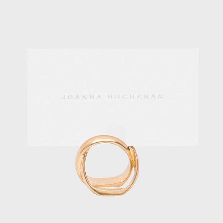"Knot placecard holders, set of eight" - Place Card Holders in gold by Joanna Buchanan