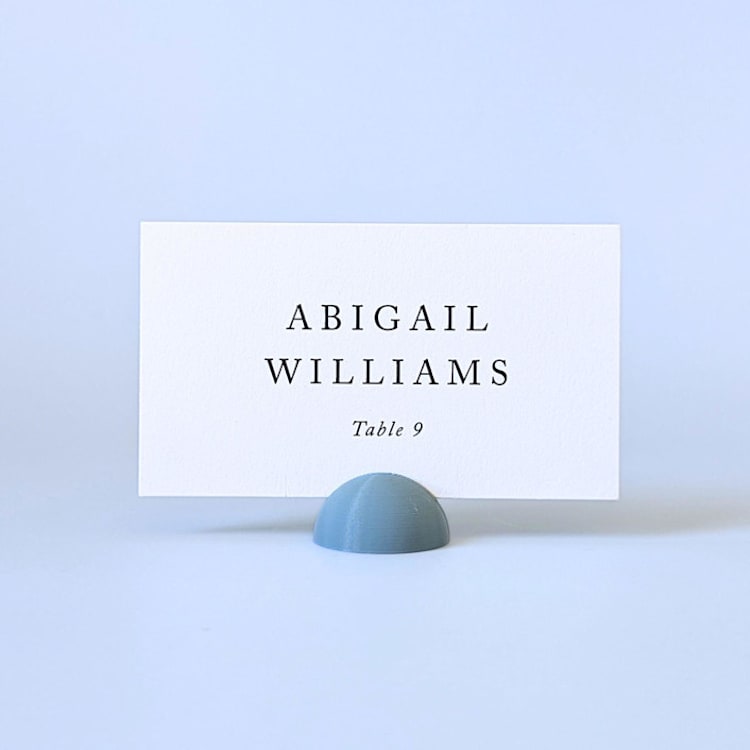 "Dusty Blue Dome Place Card Holders, Set of 25" - Place Card Holders in blue by Corduroy Effect