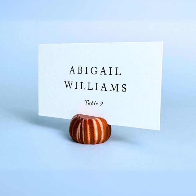 "Copper Color Pumpkin Place Card Holder, Set of 25" - Place Card Holders in copper by Corduroy Effect