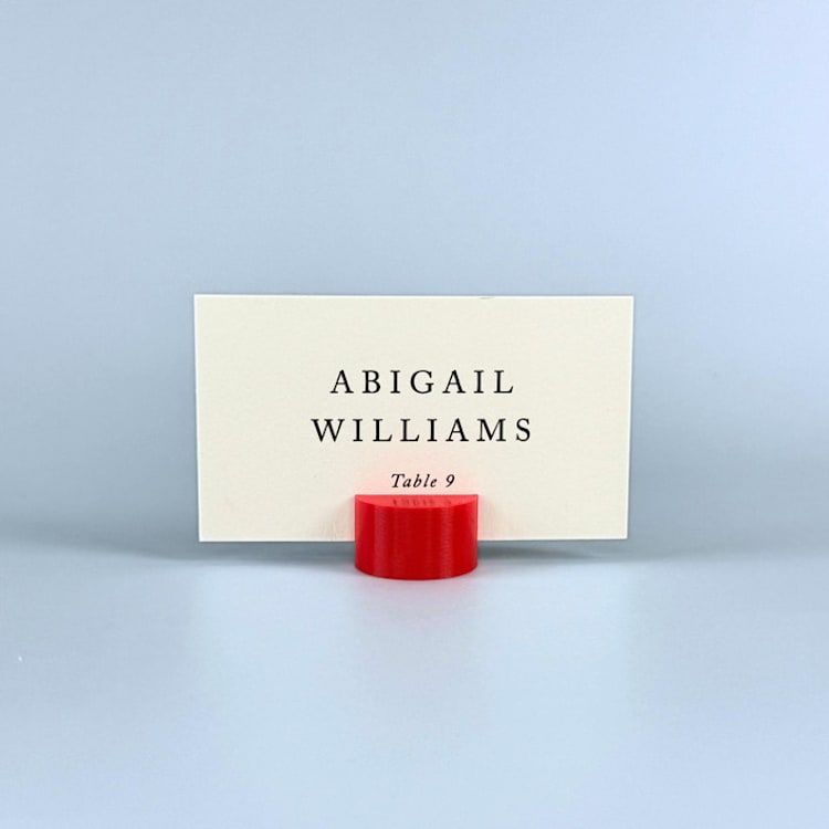 Red Circle Place Card Holder by Corduroy Effect