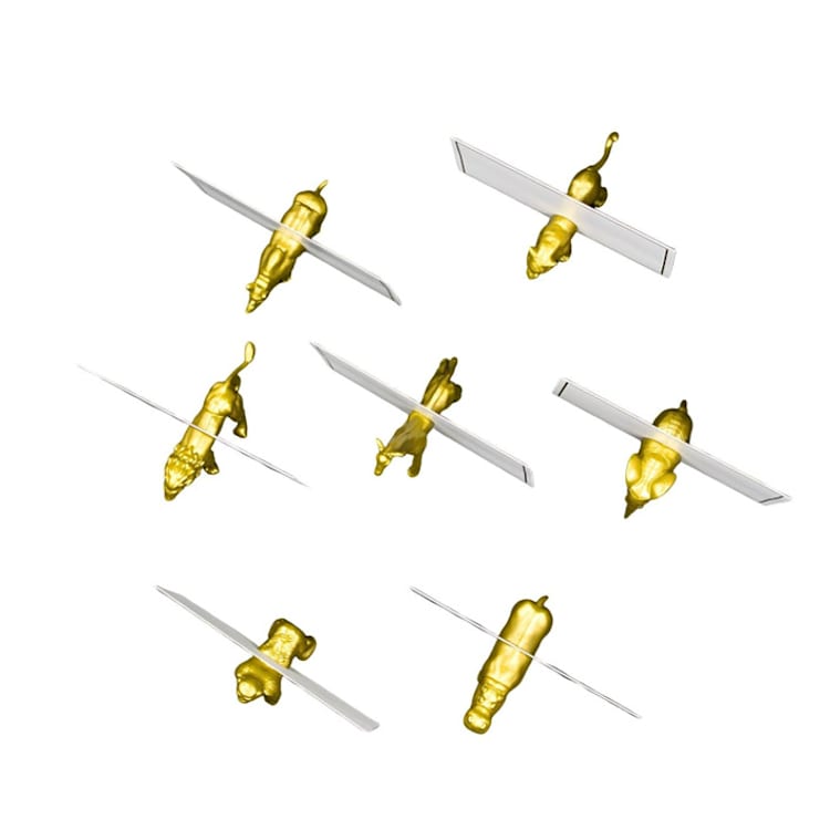 "Gold Safari Animal Magnet Place Card Holder & Party Favor (Set of 256)" - Place Card Holders in gold by Nicole Goldmann