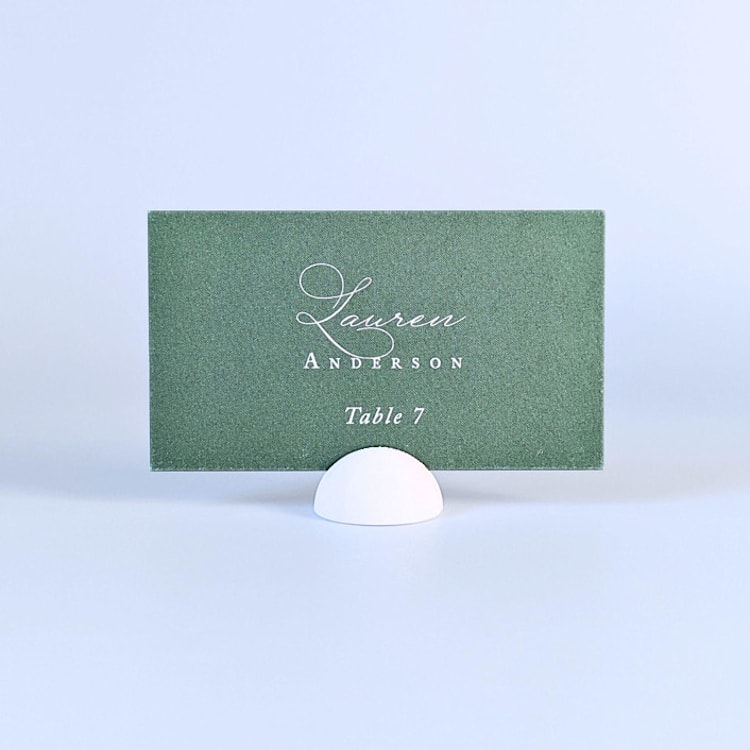 "White Dome Place Card Holders, Set of 25" - Place Card Holders in white by Corduroy Effect