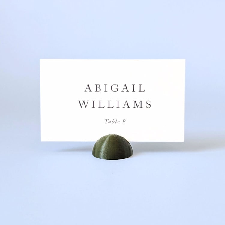 "Army Green Dome Place Card Holders, Set of 25" - Place Card Holders in green by Corduroy Effect