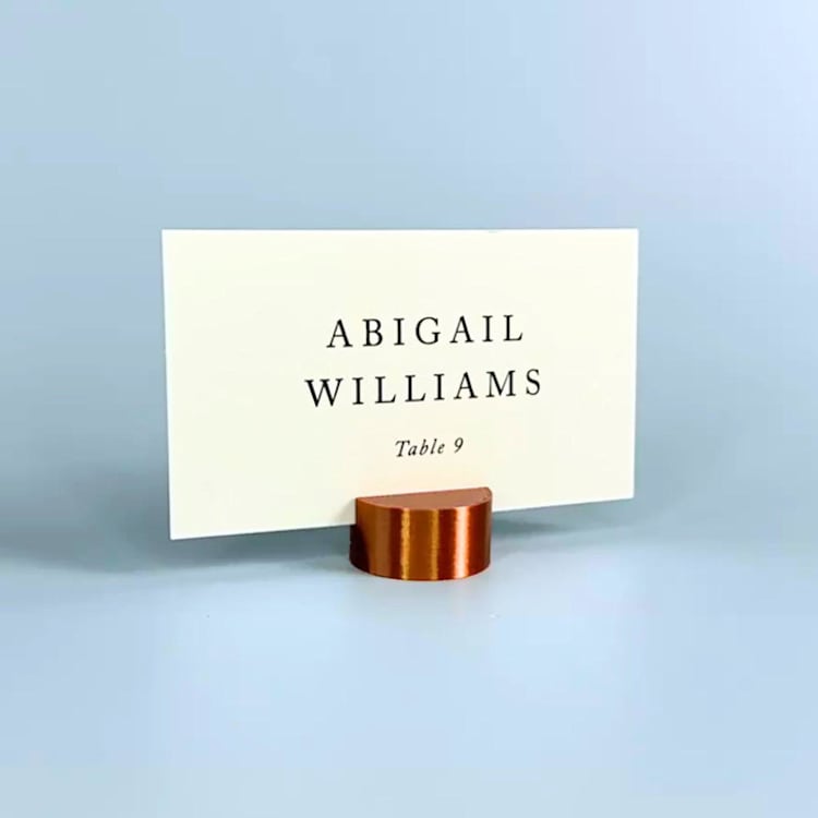 "Copper Color Circle Place Card Holder, Set of 25" - Place Card Holders in copper by Corduroy Effect