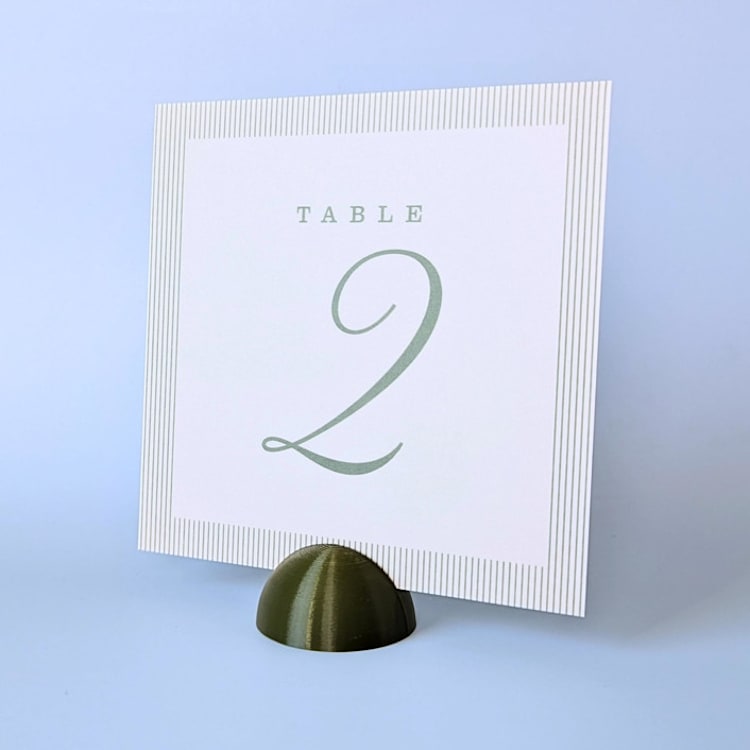 "Army Green Dome Table Number Holders, Set of 5" - Place Card Holders in green by Corduroy Effect