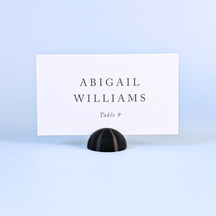 "Black Dome Place Card Holders, Set of 25" - Place Card Holders in black by Corduroy Effect