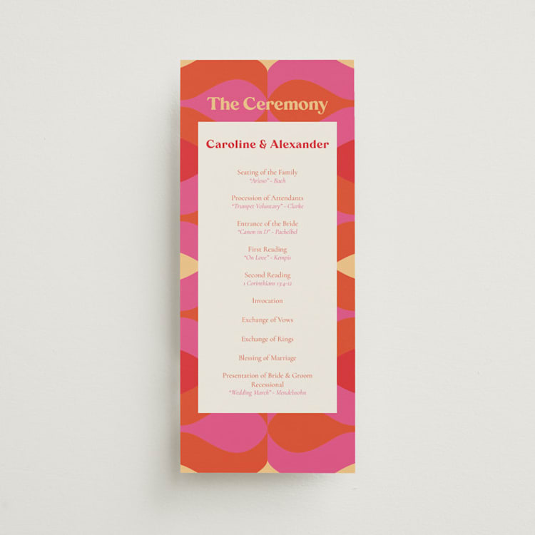 "Pop love" - Wedding Programs in New York by Bethania Lima - Front