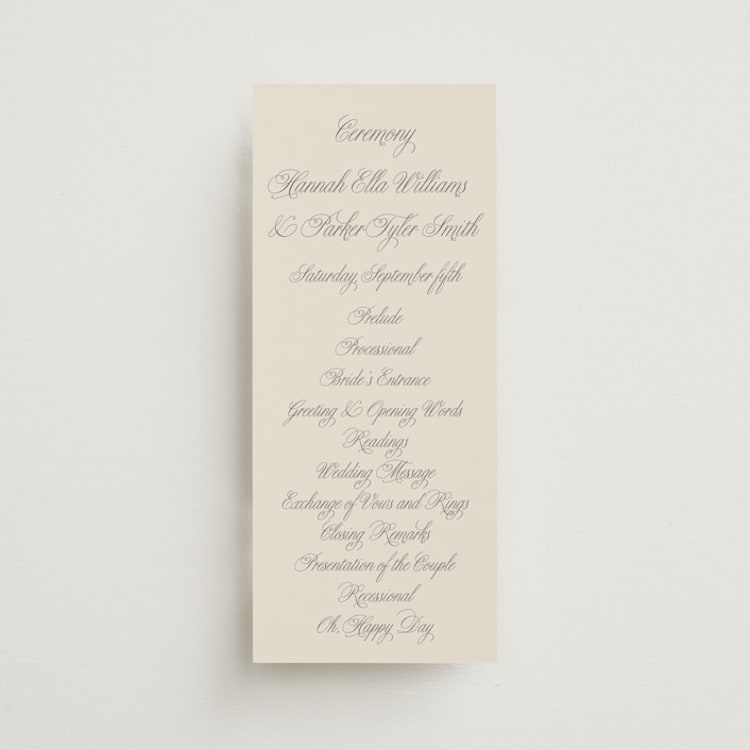 "Let's Say I Do" - Wedding Programs in Ivory by Petra Kern - Front