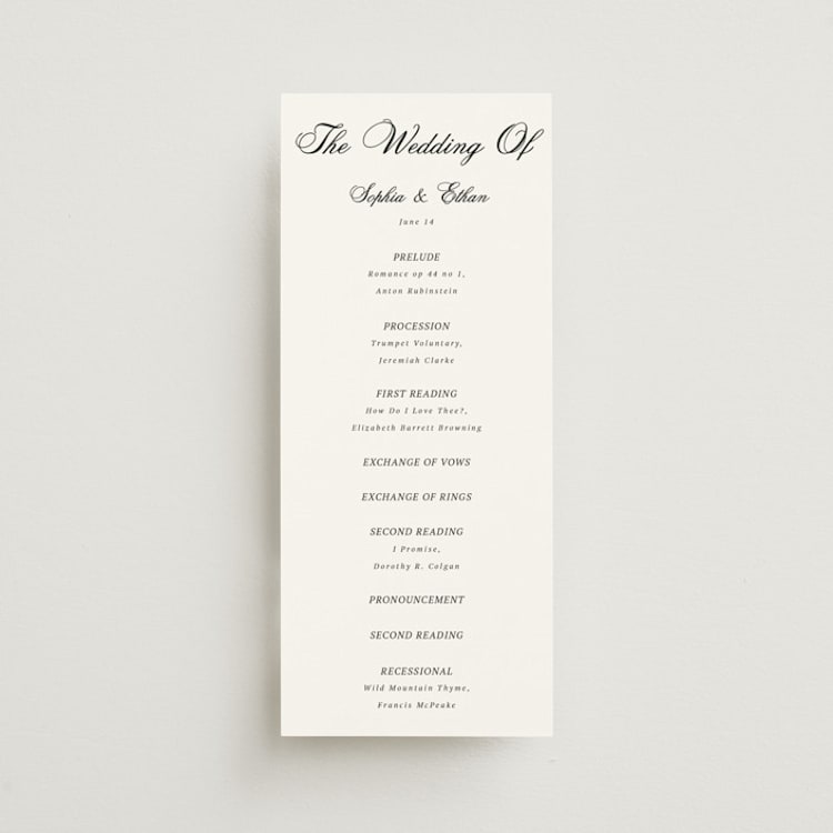 "Chic Union" - Wedding Programs in Mystic Raven by Cass Loh - Front