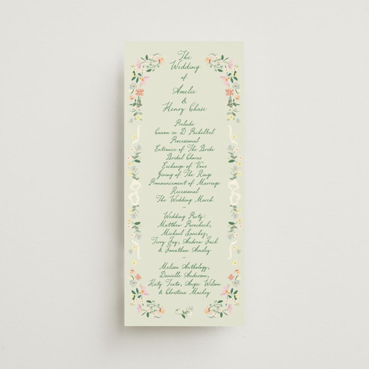 "spring draped garland" - Wedding Programs in Spring by Phrosné Barwood - Front