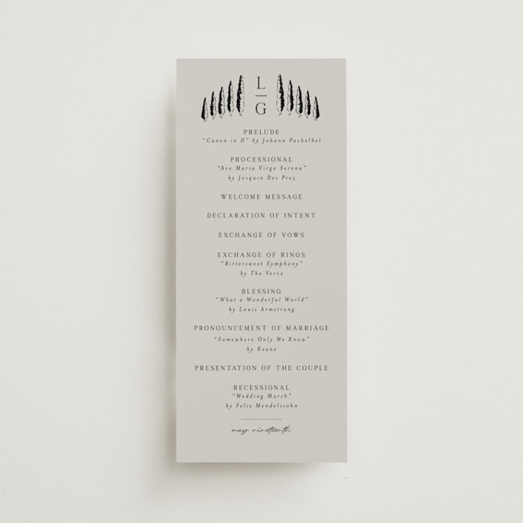 "Countryside Villa" - Wedding Programs in Noir by Shiny Penny Studio - Front