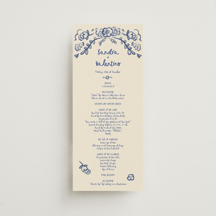 "Santa Catalina" - Wedding Programs in Marseille Blue by Ani Somi - Front