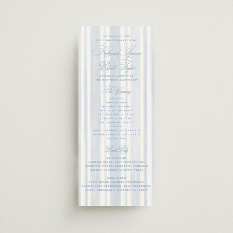 "Coastal crest" - Wedding Programs in Ocean by Creo Study - Front